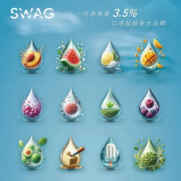 SWAG.webp SWAG|SWAG一代通用煙彈 2ml 3顆裝 18種口味 買5盒送主機 相容RELX 1代/SP2S/LANA 台灣現貨:圖片 1